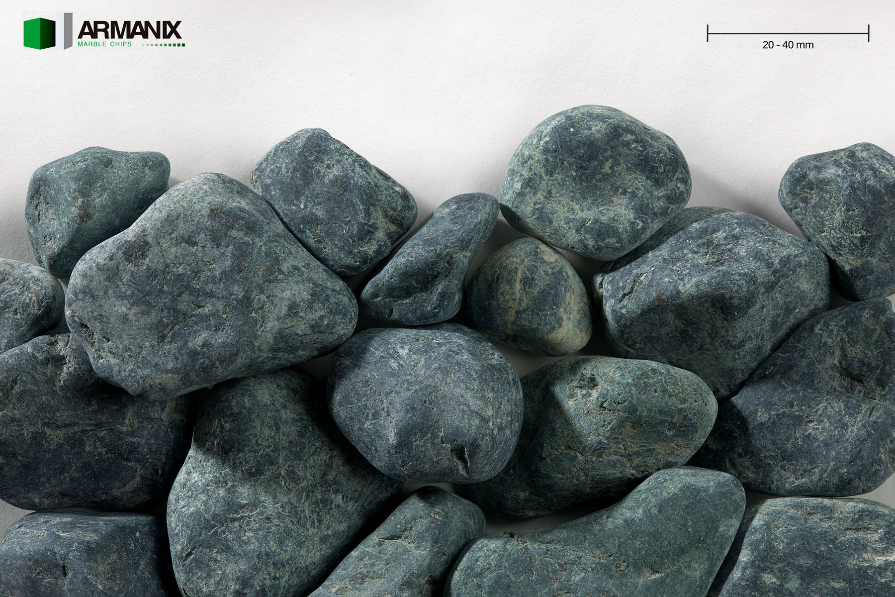 Green 20-40 mm Rounded Polished