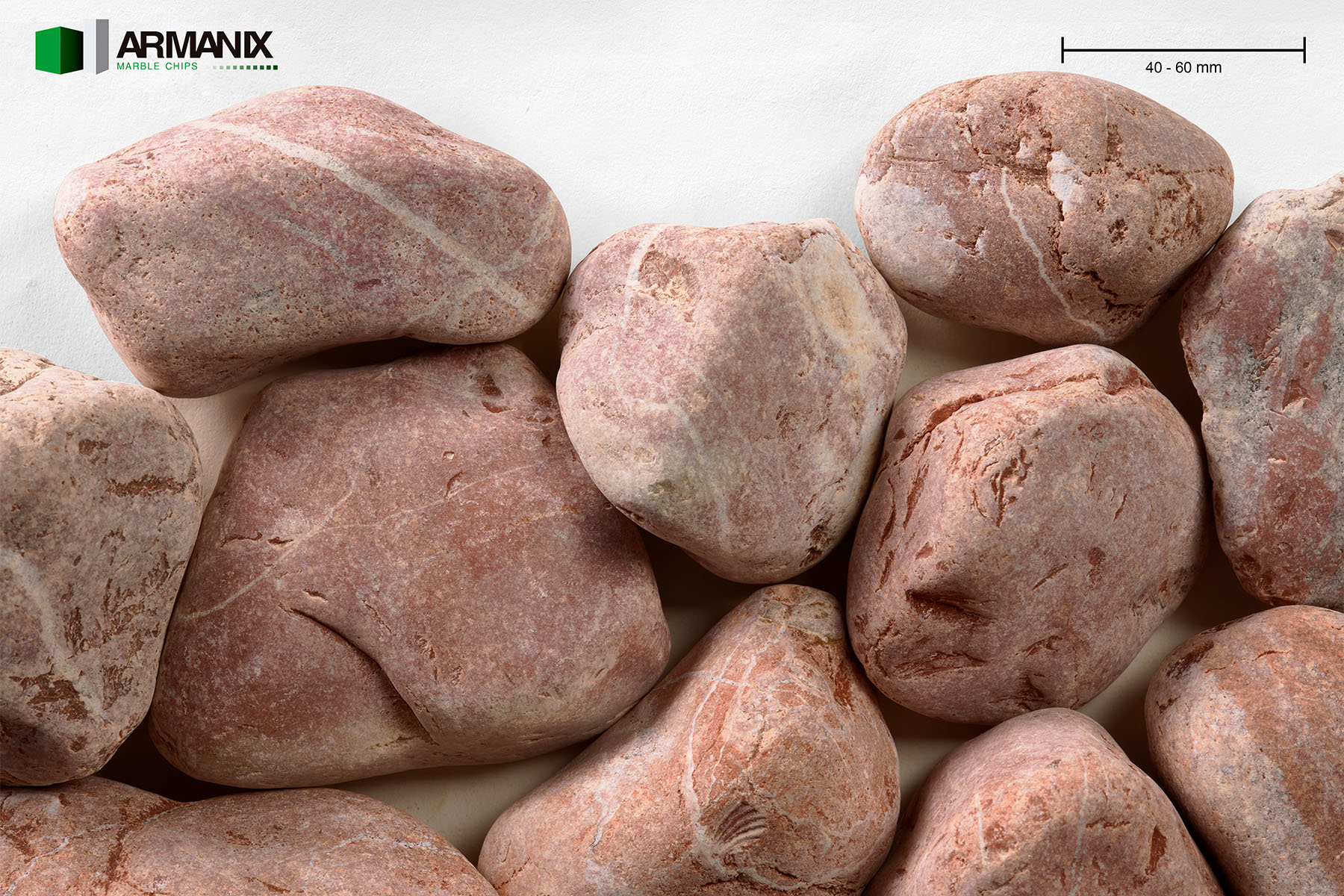 Red Alicante 40-60 mm Rounded Polished