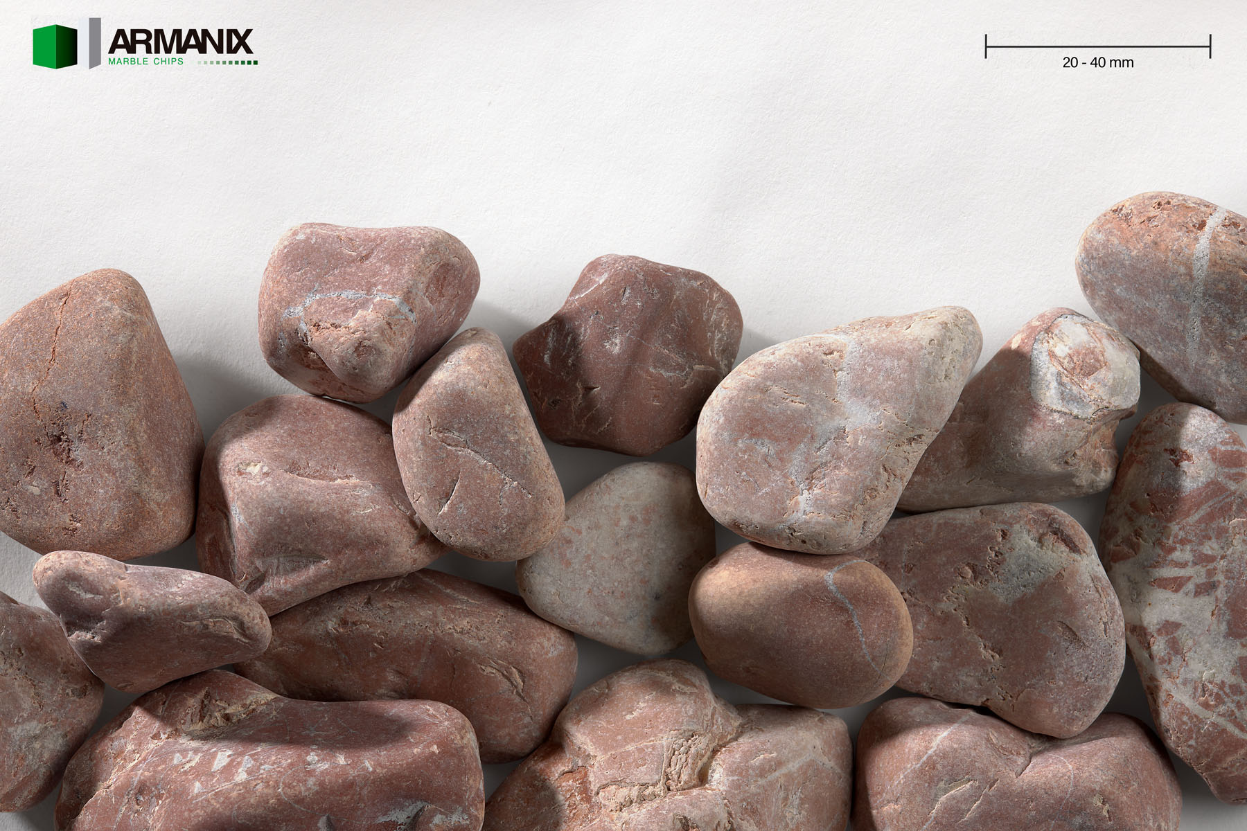 Red Alicante 20-40 mm Rounded Polished